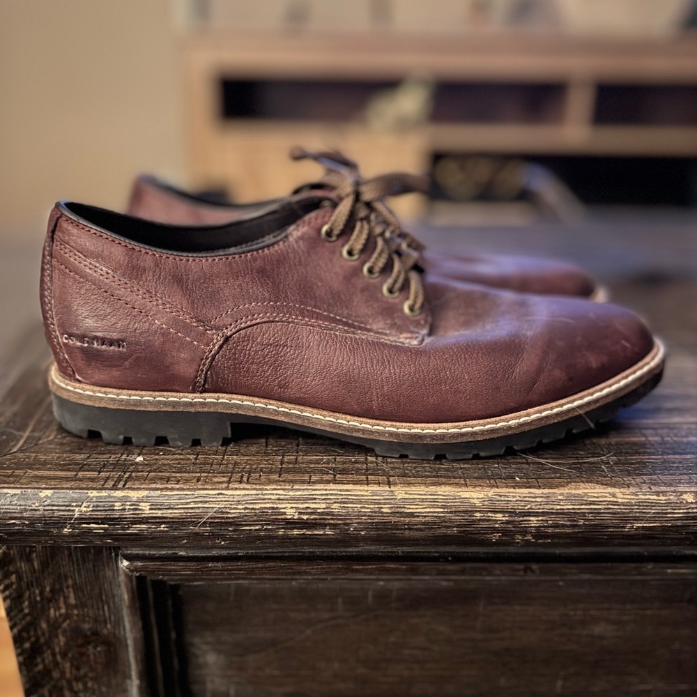 Cole Haan Men’s Grand Atlantic Oxford Shoes British Tan Leather Size 10 M